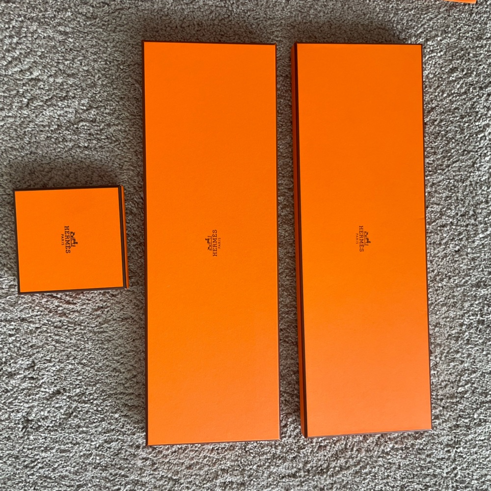 Hermes bag and boxes
